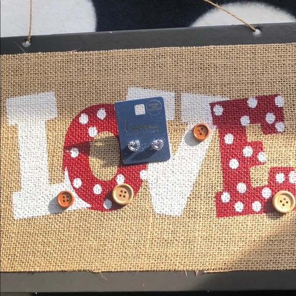 Swarovski crystal heart earrings - Picture 2 of 3